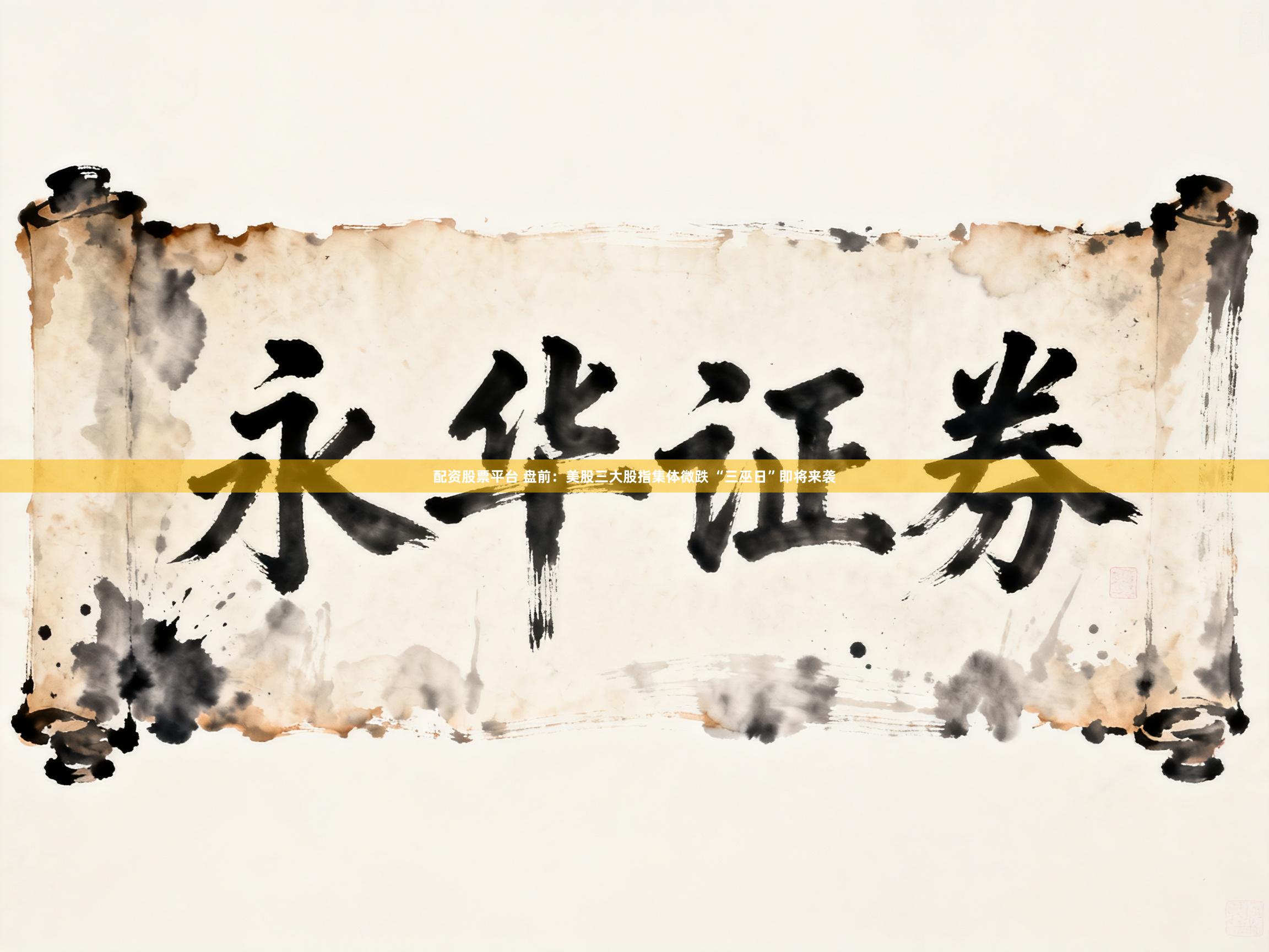 配资股票平台 盘前：美股三大股指集体微跌 “三巫日”即将来袭