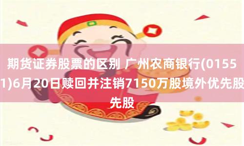 期货证券股票的区别 广州农商银行(01551)6月20日赎回并注销7150万股境外优先股