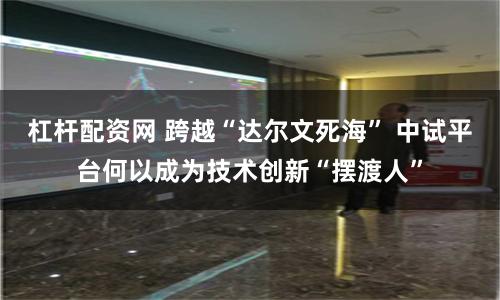 杠杆配资网 跨越“达尔文死海” 中试平台何以成为技术创新“摆渡人”